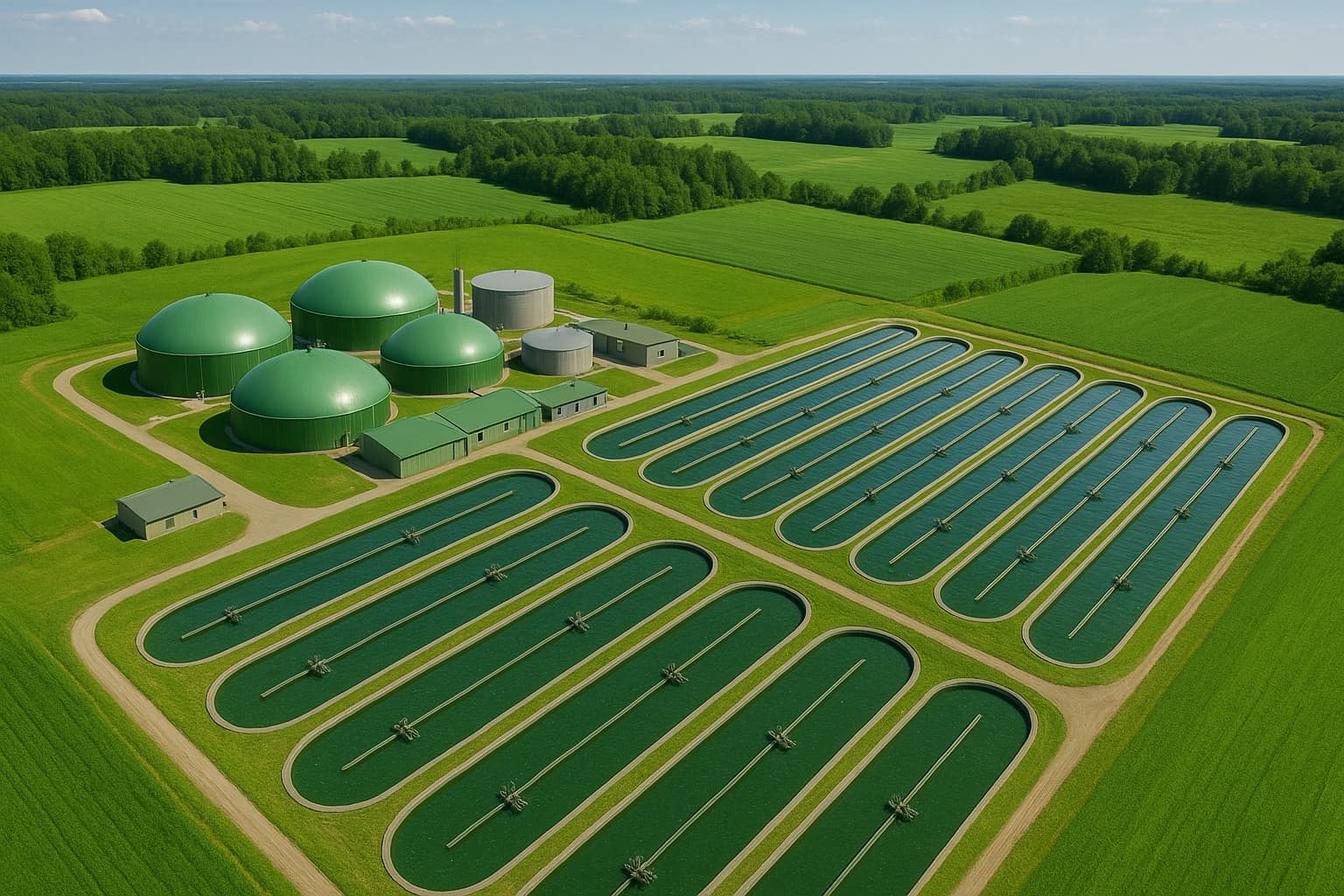 Artist impression of a C-Loop biorefinery.